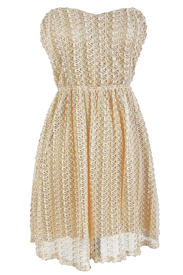 So Precious Button Back Dress - Cream main image 0